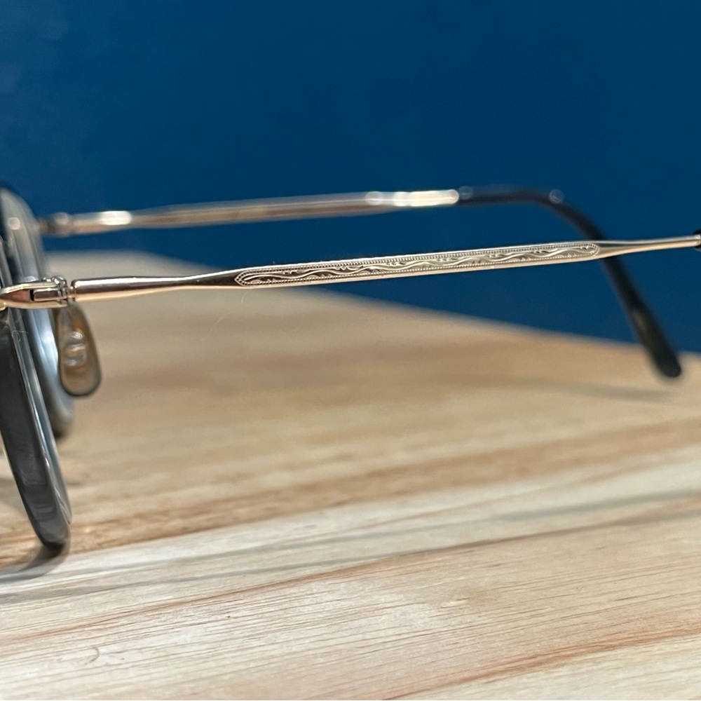 Oliver People’s  Japan Collection - Amandine OV7998 Black Frame Round Eyeglasses - Picture 2 of 4